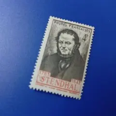 8142 外国切手 フランス 1942年 作家 スタンダール
