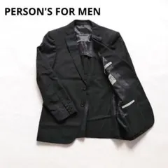PERSON'S FOR MEN　パーソンズ　黒　テーラードジャケット　ウールのサムネイル