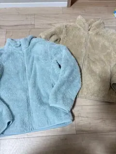 フリースジャケット 2色セット 水色 ベージュ