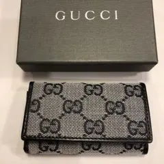 新春セール❣️1月3日までGUCCI キーケース グレー ブラック