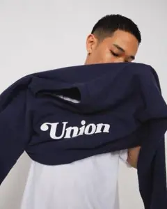 新品タグ付き✨️UNION SUMMER LOGO CREW ネイビー M