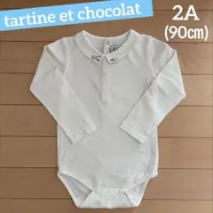 【美品】Tartine et Chocolat 襟付き長袖ボディ 2A(90㎝)のサムネイル