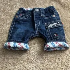 （値下げ）ミキハウス　ダブルB❤︎ ハーフデニムパンツ　80