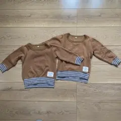 兄弟お揃い 裏起毛トレーナー 90 95