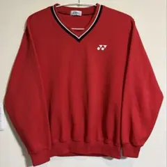 YONEX ヨネックス Vネック レッド トレーナー Mサイズ赤