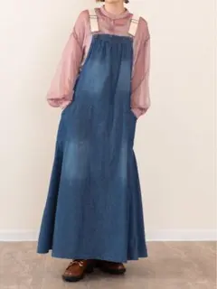 コトポーネ 【デニム】ワークマキシジャンスカ