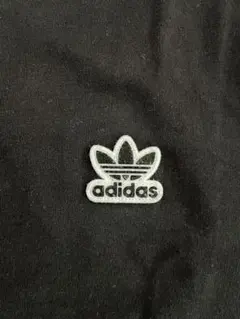 【古着】アディダス トレフォレイルロゴTシャツ　黒　Ｌサイズ