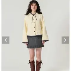 フード付き シャギーニットアウター TINA：JOJUN