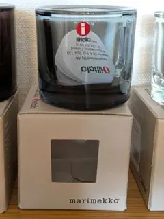 iittala イッタラ kivi キャンドルホルダー マリメッコ　グレー　廃盤