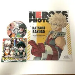 ヒロアカ展 フォトブック 爆豪勝己 ビッグ缶バッジ 爆豪勝己&緑谷出久