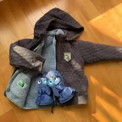 フード付きキルティングコート おまけの手袋付き