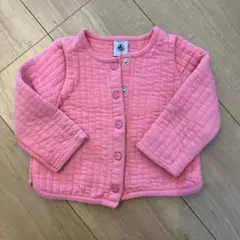 petit bateau ピンク キルティング カーディガン