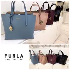 【完売品】美品　FURLA ハンドバッグ サリーSピンクベージュ レザー