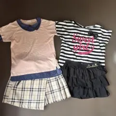 a.v.v ピンクTシャツと他スカートズボンセット 140のサムネイル