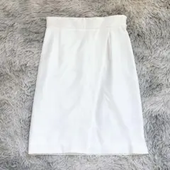 ピンキーアンドダイアン ひざ丈タイトスカート XS ホワイト 白 無地