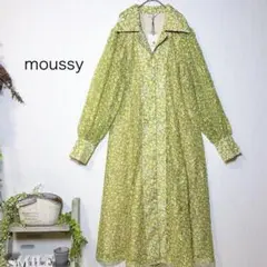 【新品 タグ付き】moussy レースシャツワンピース 　S
