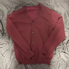 制服 カーディガン Lサイズ 赤 バーガンディ