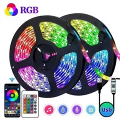 10m LED テープライト RGB DIY 高輝度 USB イルミネーション