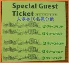 三井グリーンランド　熊本グリーンランド　株主優待券　10枚セットのサムネイル