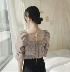 ソニョナラ ブラウス チェック 半袖 Tシャツのサムネイル
