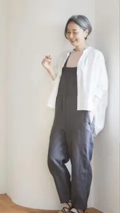北欧、暮らしの道具店 fog linen work リネントップス ペールグレー
