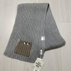 アニヤハインドマーチ ユニクロ ヒートテックニットマフラー グレー