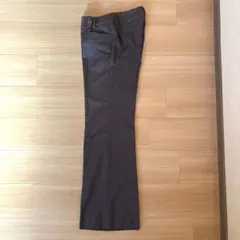 COMME CA ISM グレー ストライプパンツ