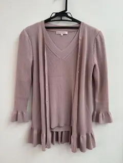 ハナエモリ　アルマンローズ　カーディガン・インナーセット 2号