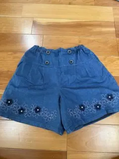 値下げ‼️美品‼️アナスイミニ♡デニム♡花柄刺繍ショートパンツ