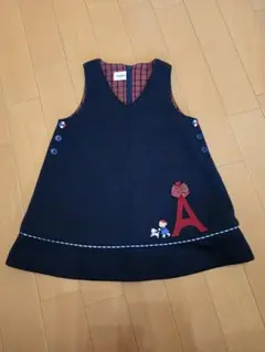 familiar ジャンバースカート 80 ネイビー