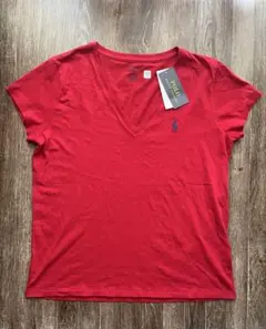 Polo Ralph Lauren 赤 VネックTシャツ M ラルフローレン