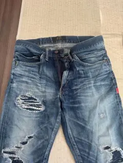 WTAPS デニムパンツ ダメージ加工 Sのサムネイル
