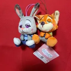 ズートピア むにゃすやマスコット ジュディ ニック