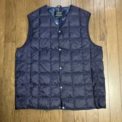 未使用　TAION Vネックボタン　ダウン　インナーベスト　ネイビー XL