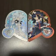 ホロライブ ハート型キラステッカー 白上フブキ 大神ミオ フブミオのサムネイル