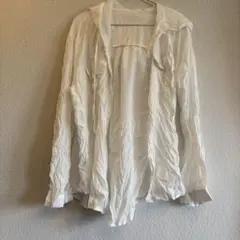 SHEIN CURVE フード付き長袖シャツ ホワイト 4XL シアーのサムネイル