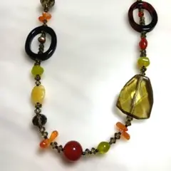 天然石のネックレス ロングネックレス