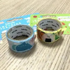 bande マスキングロールステッカー つぶらな瞳 2種セット お弁当箱 水族館のサムネイル