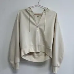 UNIQLO フルジップ フード付き パーカー S ホワイト