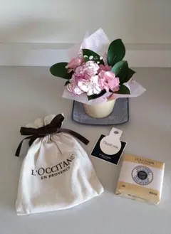 L'OCCITANE ロクシタン シアソープ ミルク 100g 　ロゴ入り巾着付