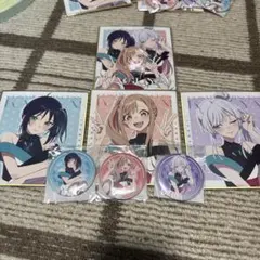 超かぐや姫！ くじクリフ ミニ色紙 缶バッジ 月見ヤチヨ 集合 計12点
