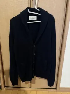 【EDIFICE】　ショールカラー　ニットカーディガン　ウール100% ゆったり