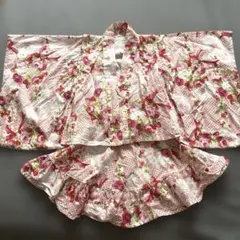 キッズ 浴衣ドレス 110サイズ 薔薇柄