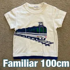 familiar 電車プリント Tシャツ 100cm