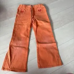 K.L.C. オレンジ色 キッズパンツ フレアパンツ M