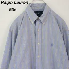 【パステルカラー】ラルフローレン BDシャツ 刺繍ロゴ ペールトーン 90s
