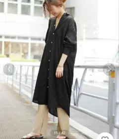 ジャーナルスタンダードレリューム　レーヨンシルクシャーリングロングワンピース