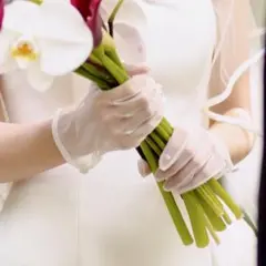 ウェディンググローブ ショート Comon Fashion 結婚式 パイピング