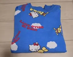 新品未使用　Sanrio　ハローキティ　青　飛行機　Lサイズ　スウェット