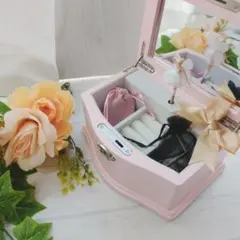 ジュエリーボックス　ピンク　木製バレリーナー　オルゴール　プレゼント